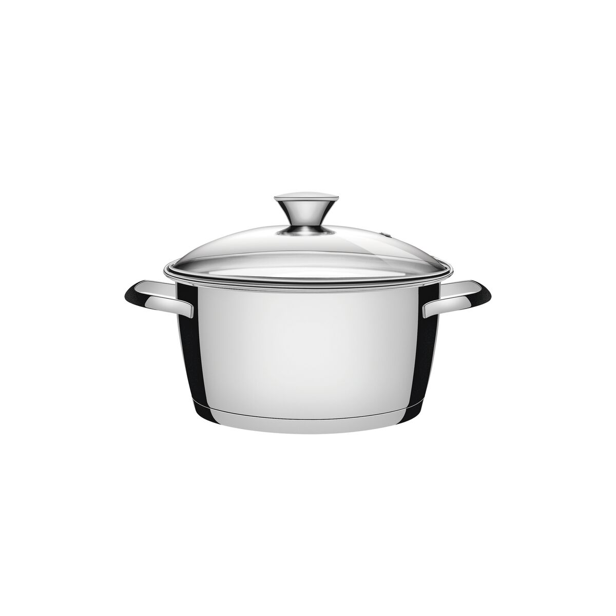 Caçarola Funda Tramontina Allegra em Aço Inox com Fundo Triplo e Tampa de Vidro 20 cm 3,1 L