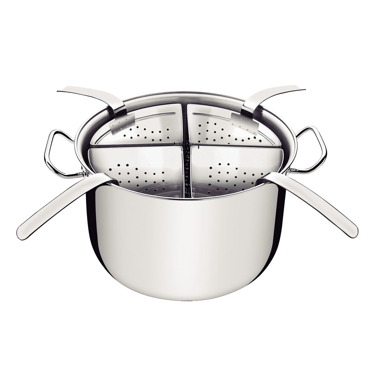 Cozi-Pasta Tramontina Professional em Aço Inox com 4 Divisórias Ø30 cm 13,5 L Sem Embalagem Litografada