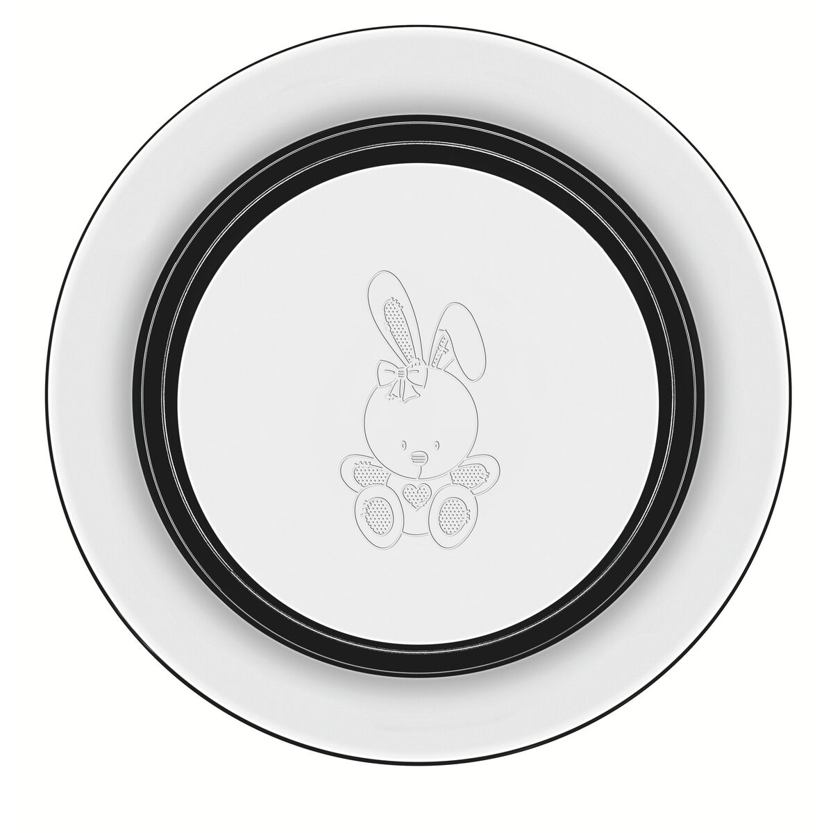 Prato Infantil Tramontina Le Petit em Aço Inox Coelhinho 23 cm