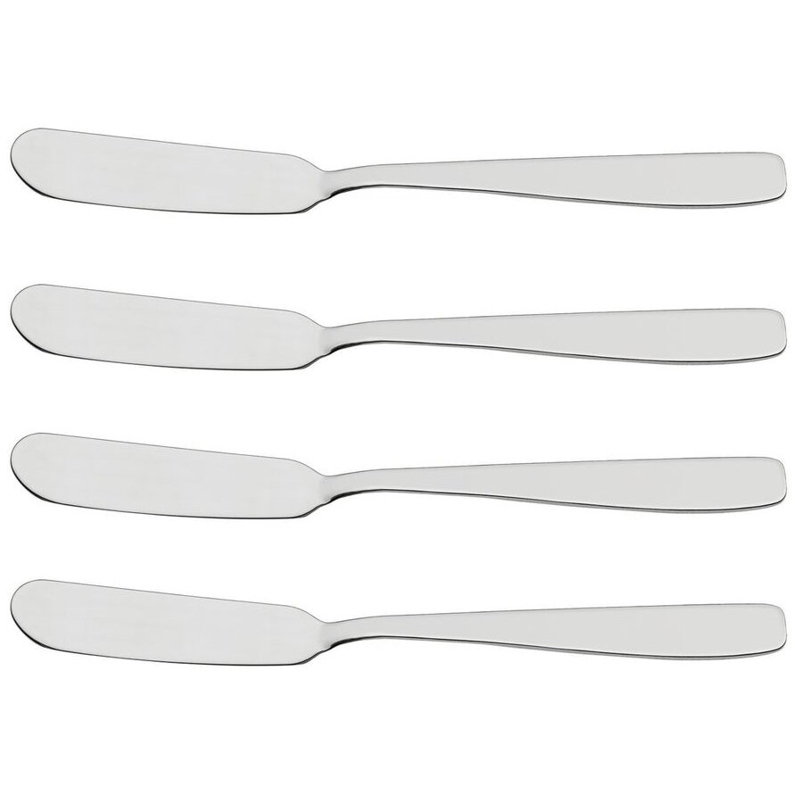 Conjunto de Espátulas para Manteiga Tramontina Cosmos em Aço Inox com Acabamento Brilho e Fosco 4 Peças