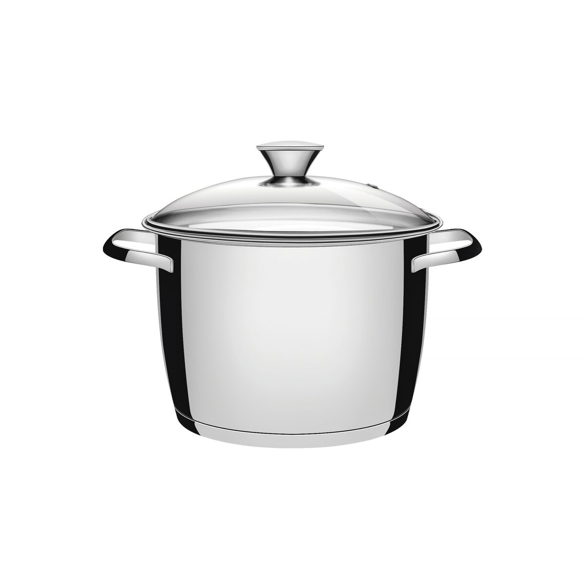 Caldeirão Tramontina Allegra em Aço Inox com Fundo Triplo e Tampa de Vidro 22 cm 5,6 L