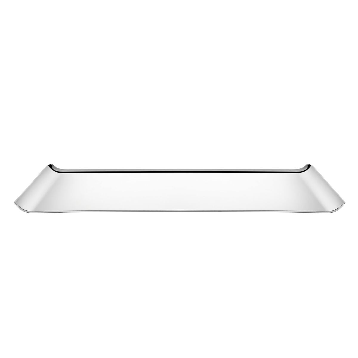 Bandeja Tramontina Quadrata Retangular em Aço Inox Alto Brilho 38x17 cm