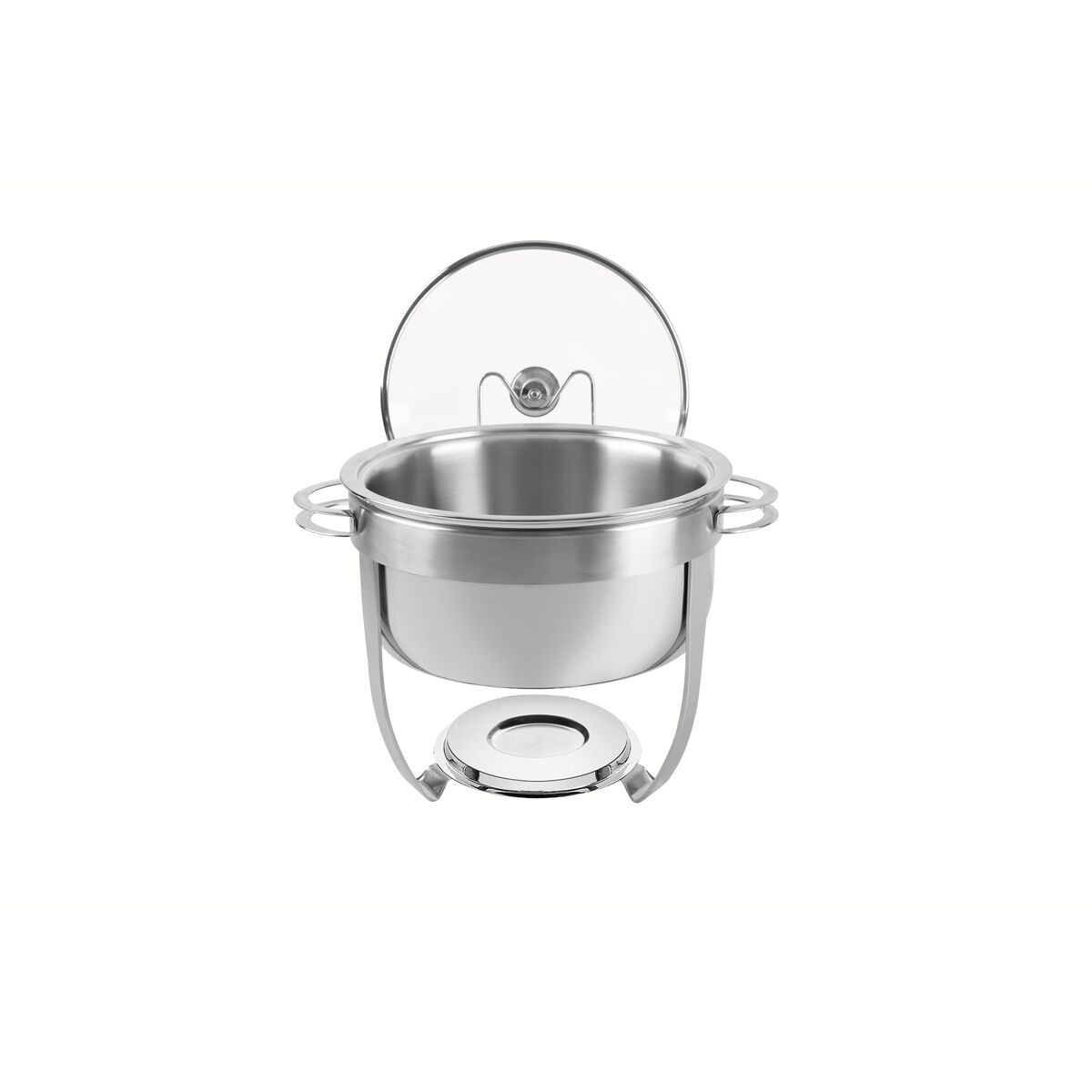Rechaud Tramontina Redondo em Aço Inox Banho Maria com Suporte para Tampa 7 L