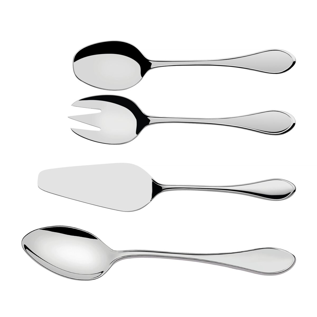 Jogo de Utensílios Tramontina Italy em Aço Inox Acabamento Alto Brilho 4 Peças