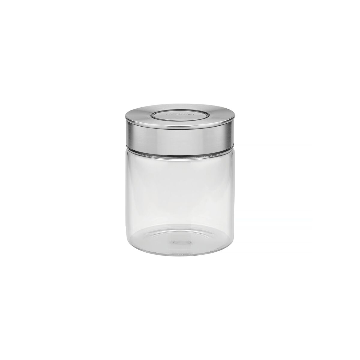 Pote de Vidro Tramontina Purezza com Tampa de Aço Inox 10 cm 0,7 L