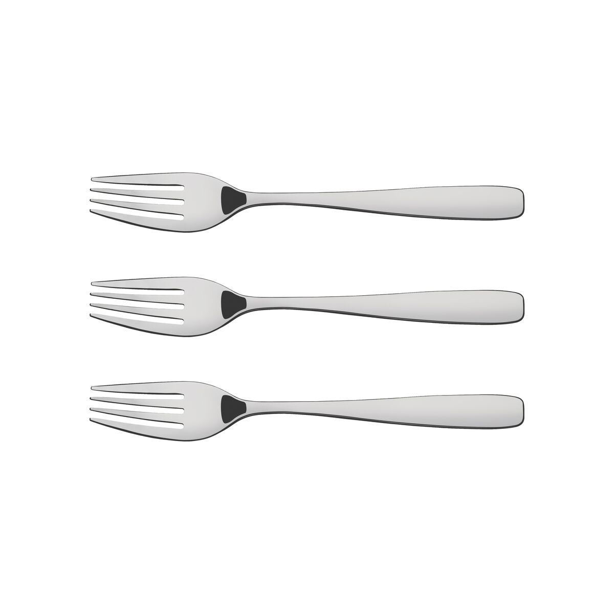 Conjunto de Garfos de Mesa Tramontina Aazonas em Aço Inox 3 Peças.