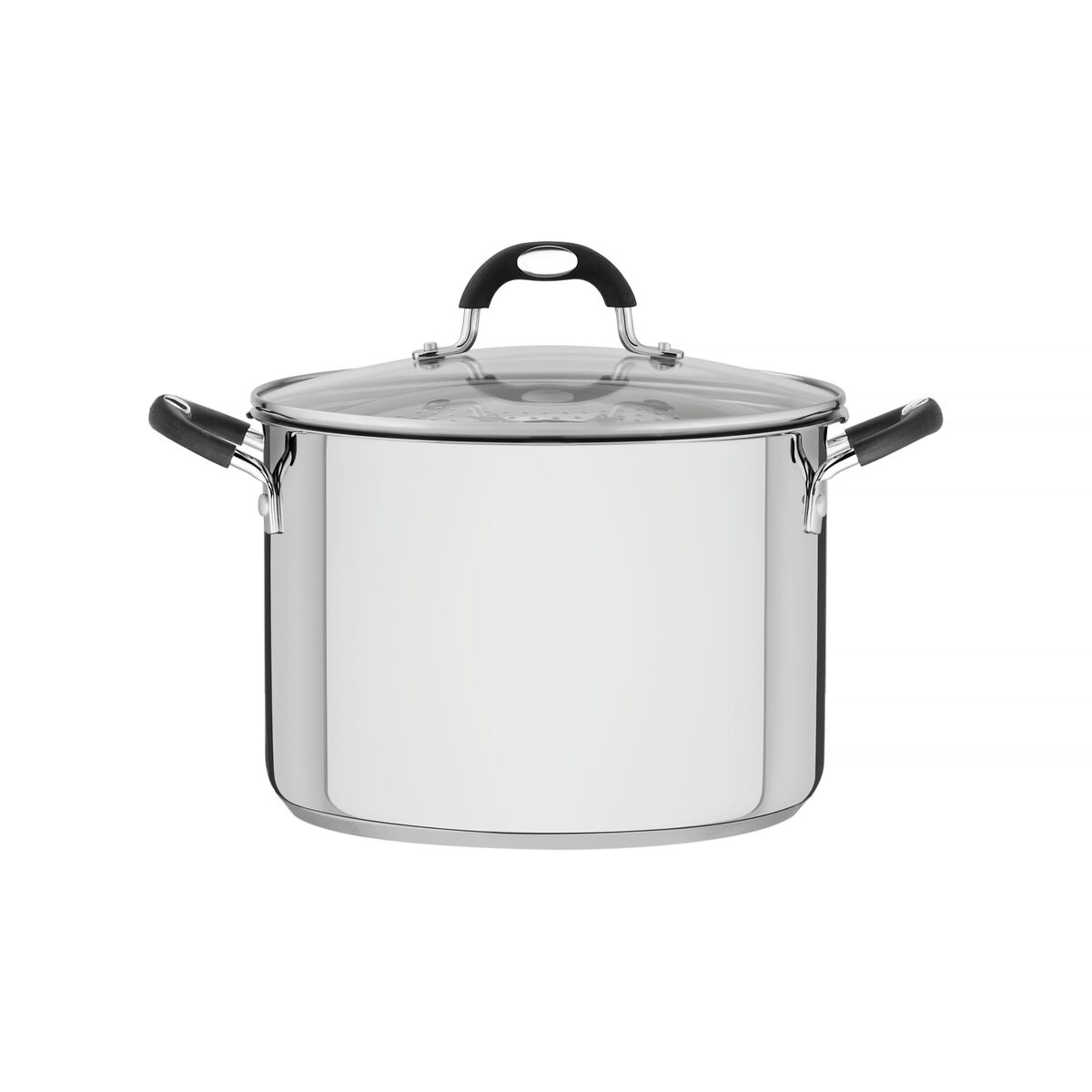 Espagueteira Tramontina Astro Silicone em Aço inox com Fundo Triplo com Tampa de Vidro 24 cm 7,8 L