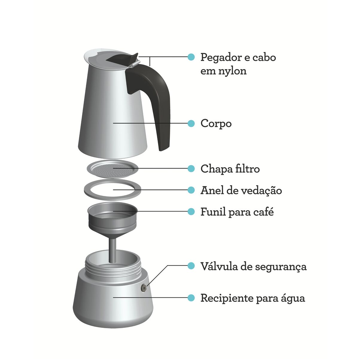 Cafeteira Italiana Tramontina para Espresso 350 ml