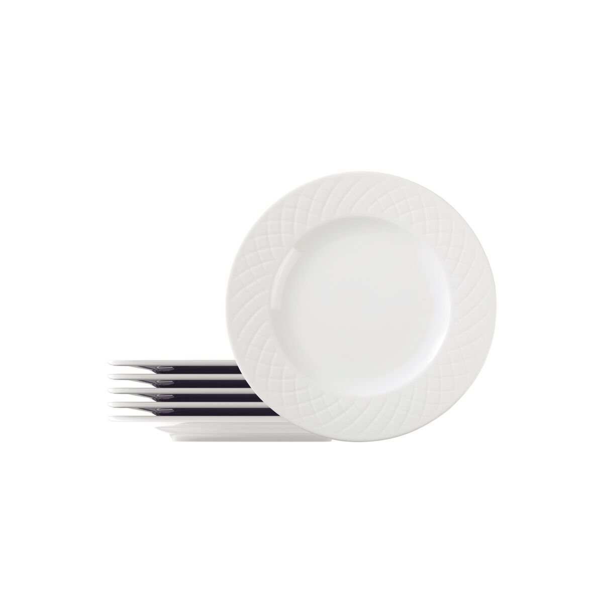 Kit Prato Raso Tramontina Ingrid em Porcelana Decorada 27 cm 06 Peças