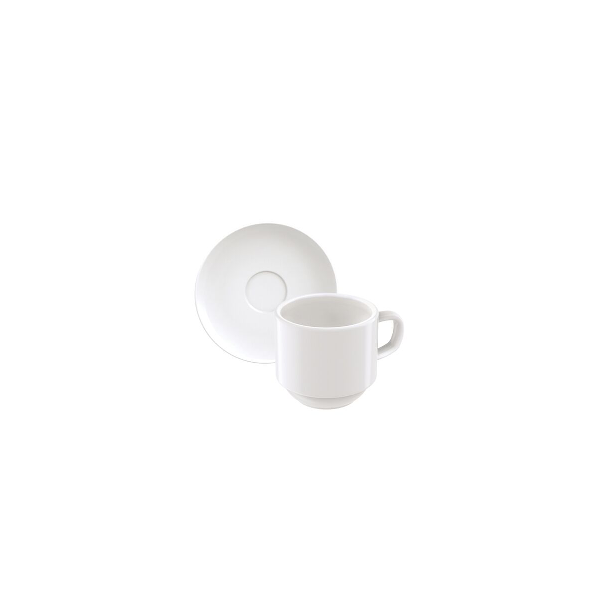 Kit Xícara e Pires de Café Tramontina Paola em Porcelana 100 ml 12 Peças