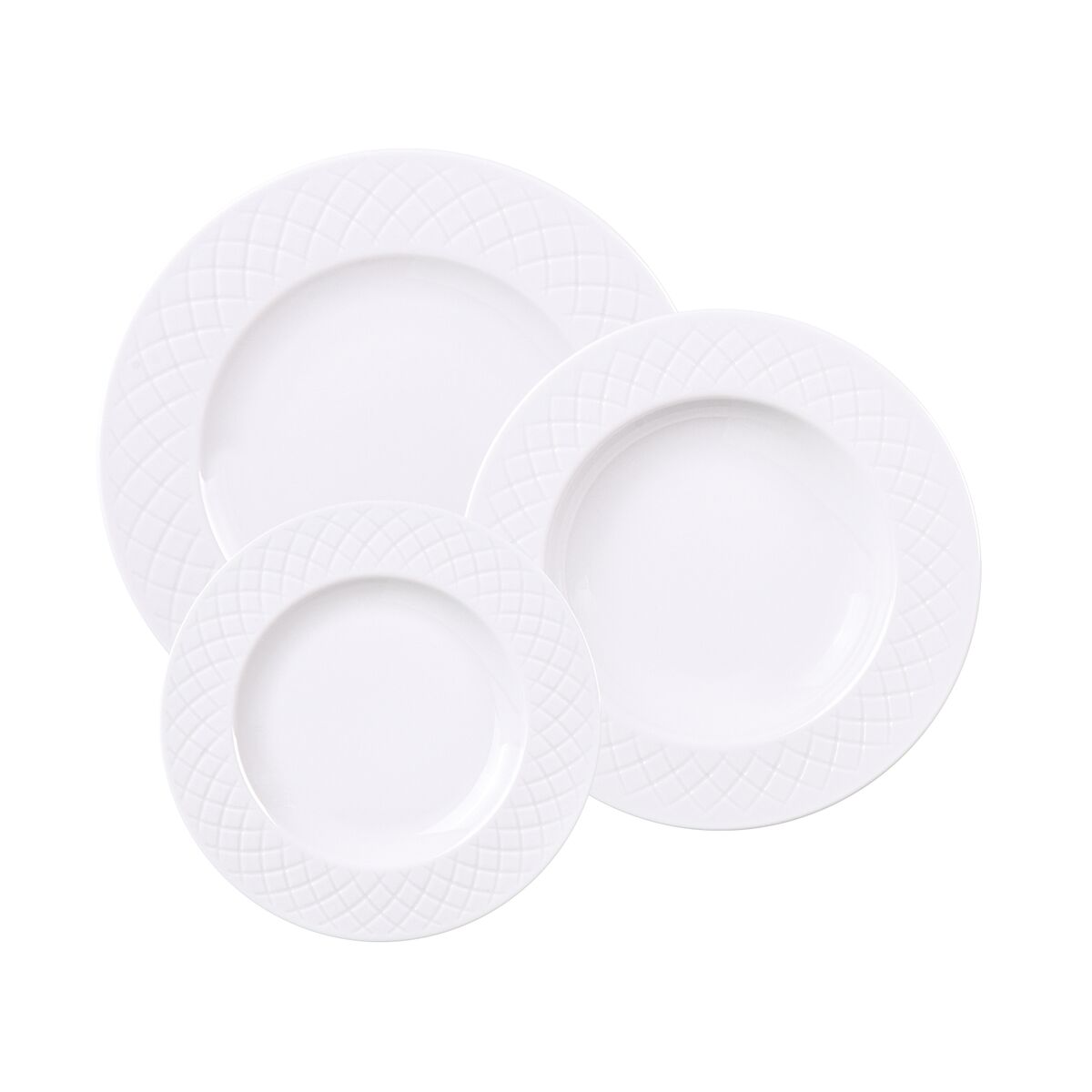 Jogo de Pratos Tramontina Ingrid em Porcelana Decorada 18 Peças
