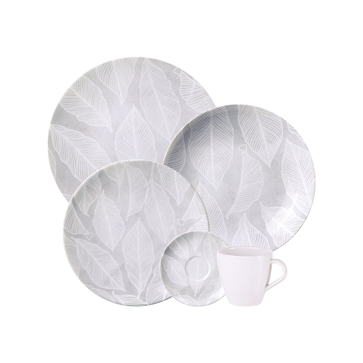 Aparelho de Jantar Tramontina Arbo em Porcelana Decorada 20 Peças