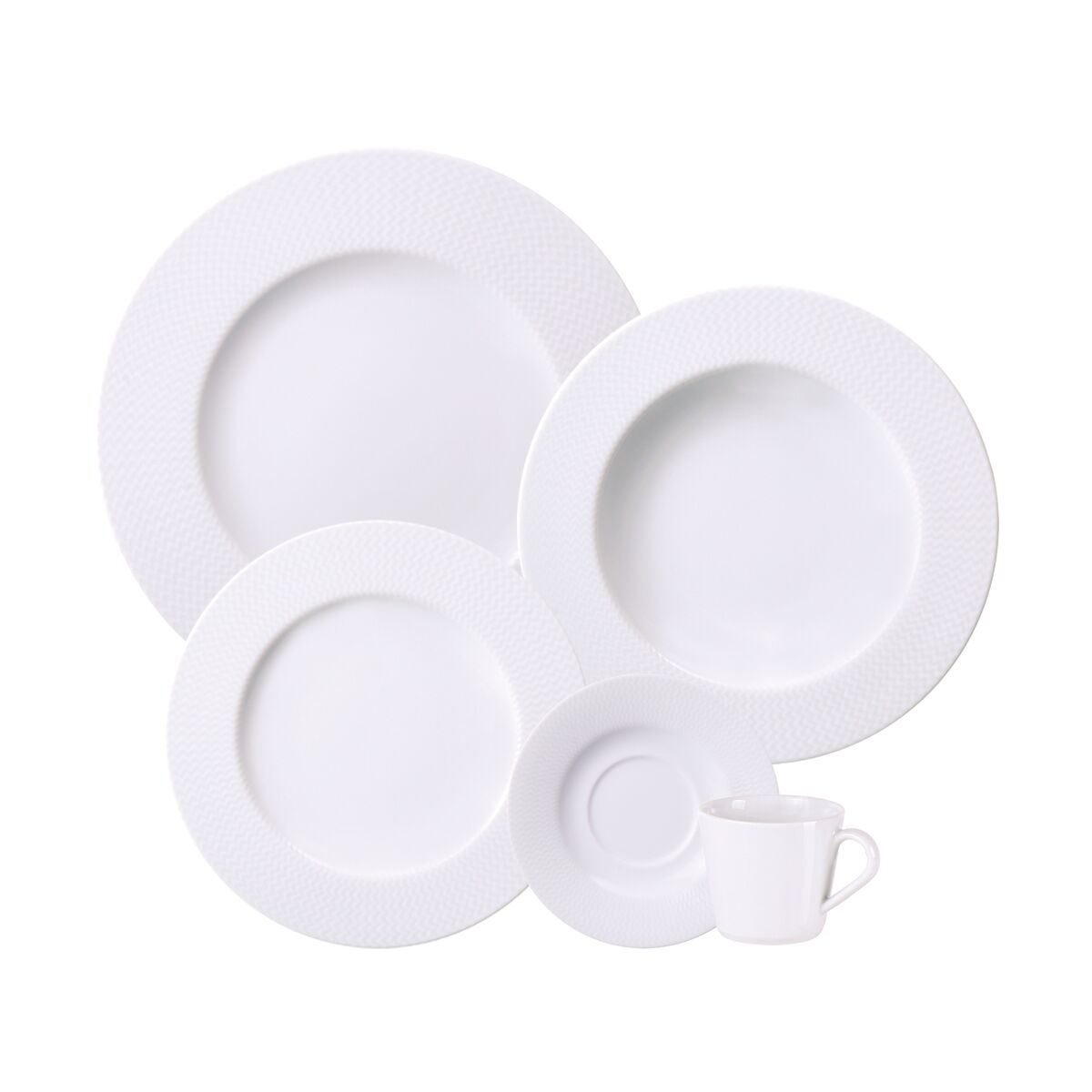 Aparelho de Jantar Tramontina Mesh em Porcelana Decorada 20 Peças