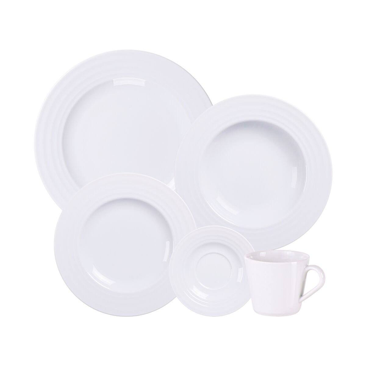 Aparelho de Jantar Tramontina Vibrare em Porcelana Decorada 20 Peças
