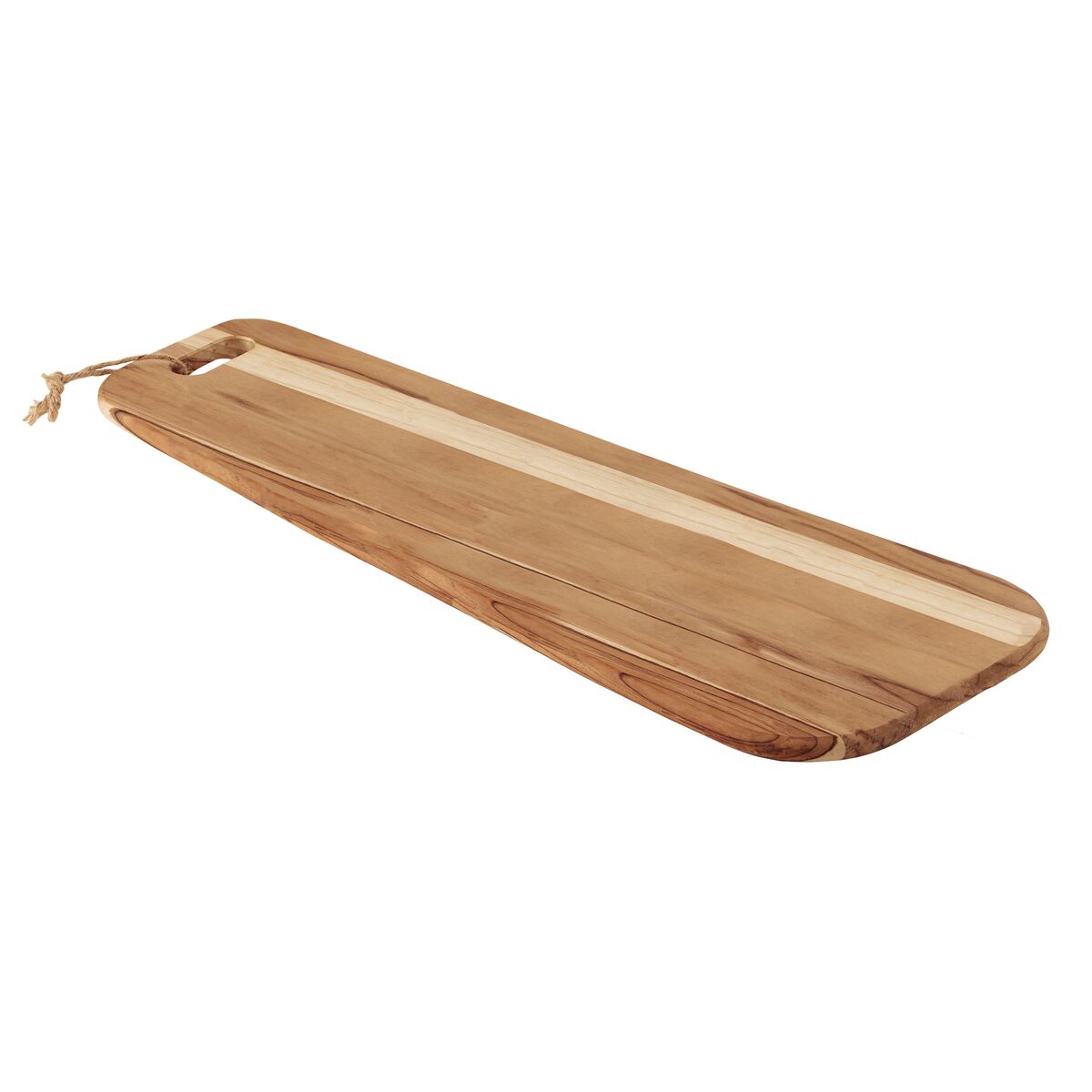 Tábua de Antepastos Tramontina Provence em Madeira Teca FSC 48x19,5 cm com acabamento em Óleo Mineral