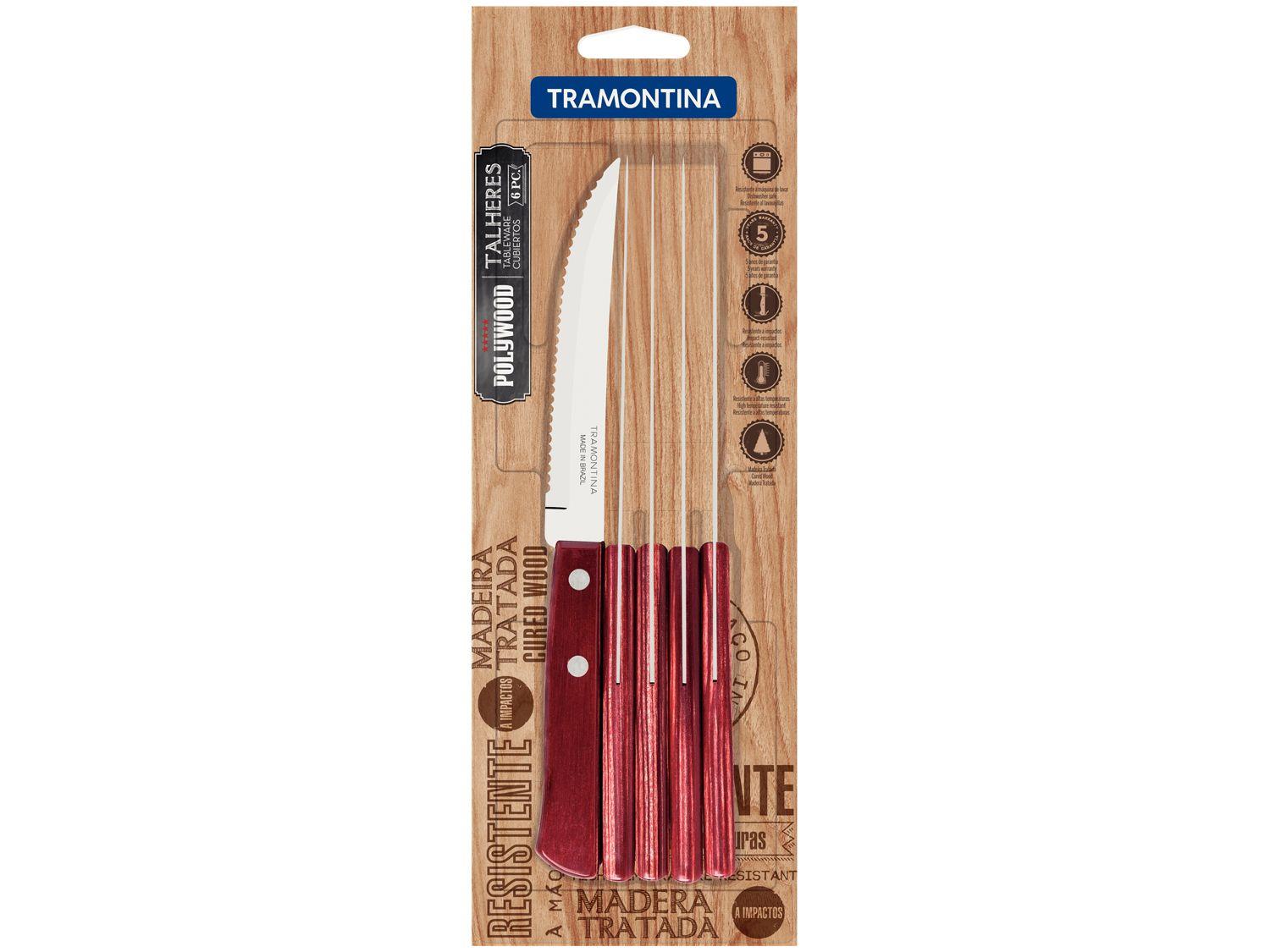 Faca Churrasco Polywood Tramontina Inox Veo