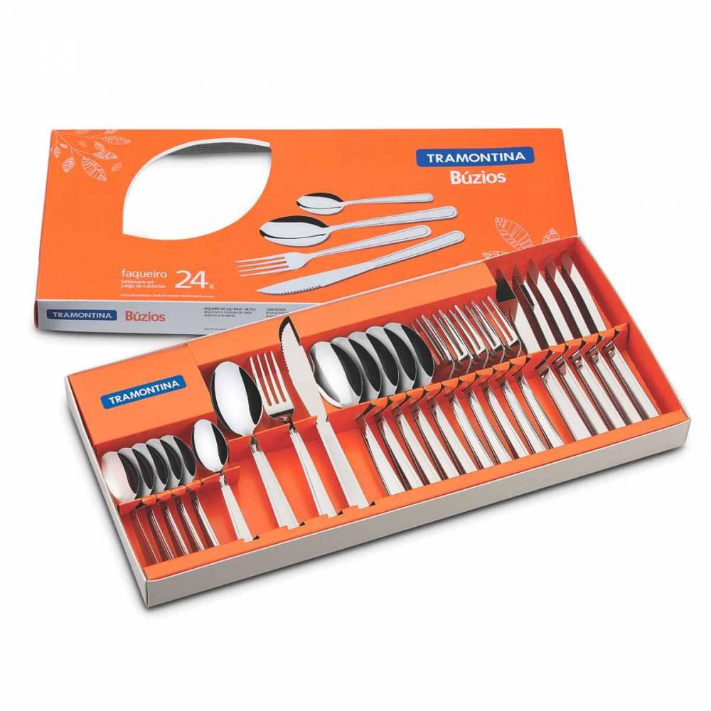 Faqueiro Inox 24 Pecas Buzios na Ino