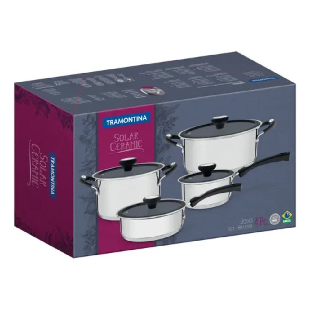 Rechaud Inox 4pcs Solar Tramontina na Col