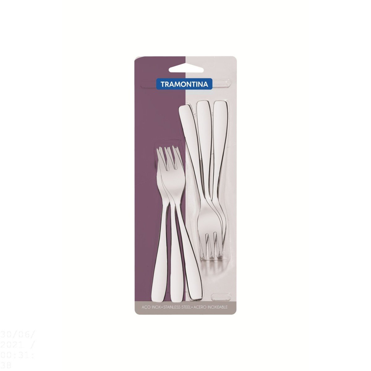 Cj de Garfos para Torta Havai 6 Pc Aco Ino
